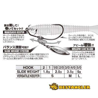 DECOY Worm 230 Makisasu Blade #2/0 2.5g - 404874