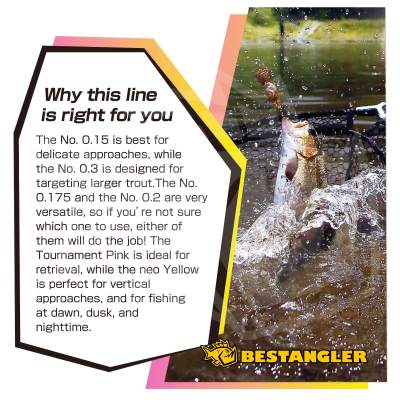 Varivas Super Trout Area PE X4 75 m Neo Yellow