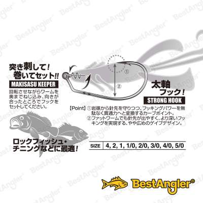 DECOY Worm 31 Makisasu Hook Hyper #5/0 - 834572
