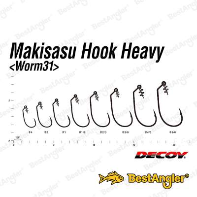 DECOY Worm 31 Makisasu Hook Hyper #5/0 - 834572