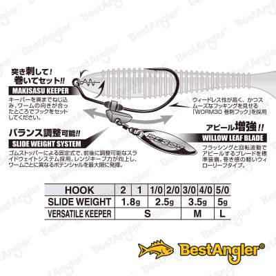DECOY Worm 230 Makisasu Blade #3/0 3.5g - 404881
