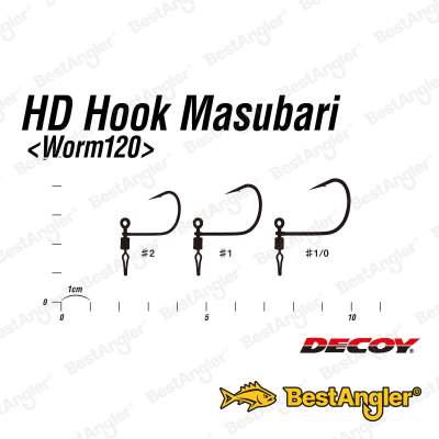 DECOY Worm 120 HD Hook Masubari #1 - 818343