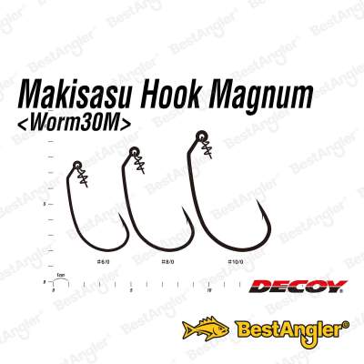 DECOY Worm 30M Makisasu Hook Magnum #10/0 - 404799