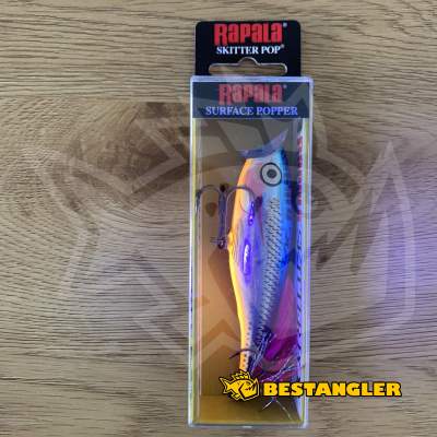 Rapala Skitter Pop 09 Silver Blue - SP09 SB - UV