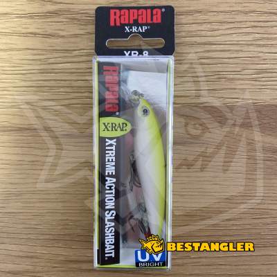 Rapala X-Rap 08 Silver Fluorescent Chartreuse UV - XR08 SFCU