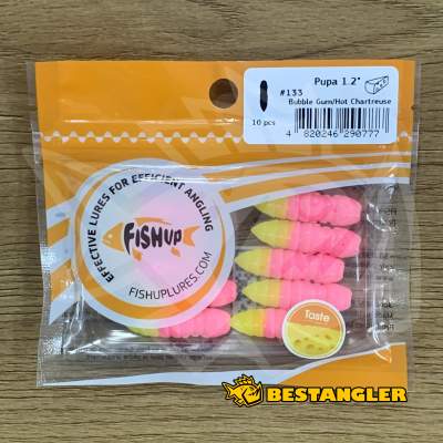 FishUp Pupa 1.2" #133 Bubble Gum / Hot Chartreuse