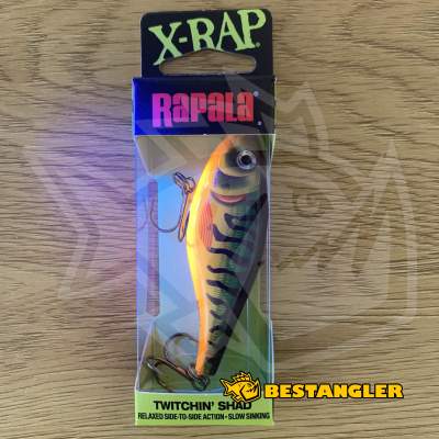 Rapala X-Rap Twitchin’ Shad 8 Hot Tiger Pike - XRTS08 HTIP - UV