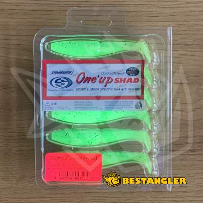 Sawamura One Up Shad 4" #086 Apple Green Chart - UV