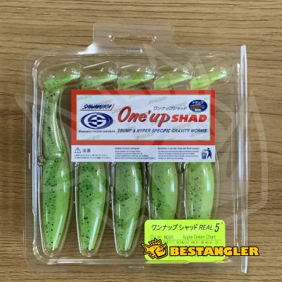 Sawamura One Up Shad 5" #086 Apple Green Chart