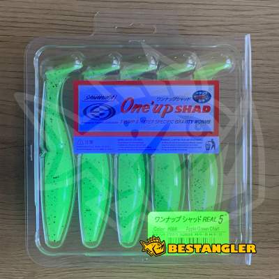 Sawamura One Up Shad 5" #086 Apple Green Chart - UV