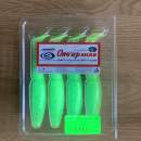 Sawamura One Up Shad 6" #086 Apple Green Chart - UV