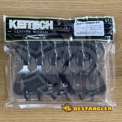 Keitech Crazy Flapper 4.4" Black - #001