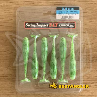 Keitech FAT Swing Impact 3.8" Chartreuse Pepper Shad - CT#30