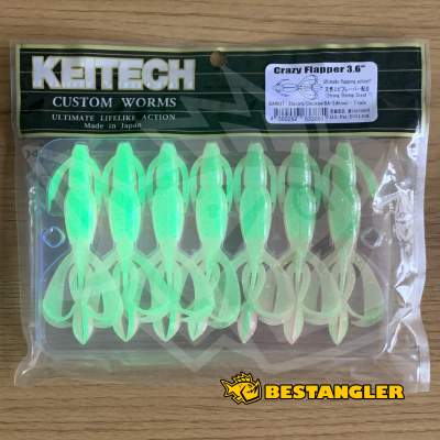 Keitech Crazy Flapper 3.6" Electric Chicken - BA#01 - UV