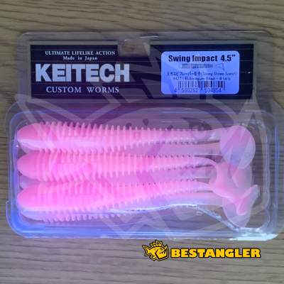 Keitech Swing Impact 4.5" Bubblegum Shad - #442 - UV