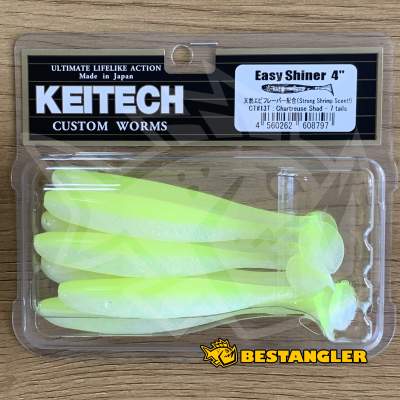 Keitech Easy Shiner 4" Chartreuse Shad - CT#13