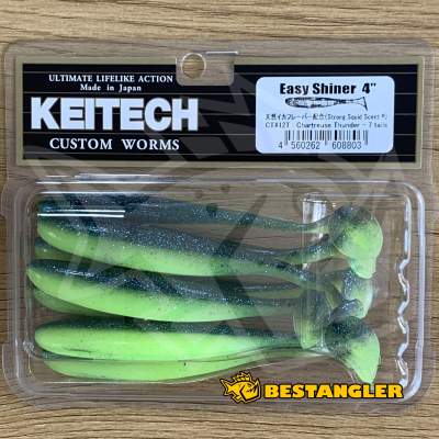 Keitech Easy Shiner 4" Chartreuse Thunder - CT#12