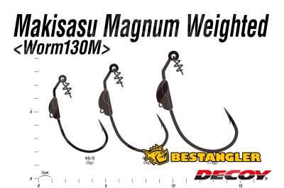 DECOY Worm 130M Makisasu Hook Magnum Weighted #8/0 - 405734