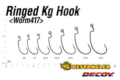 DECOY Worm 417 Ringed Kg Hook #1/0 - 828878