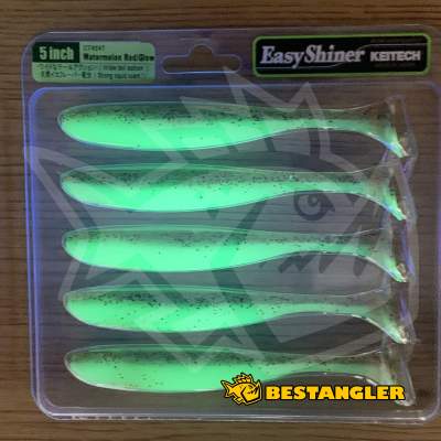 Keitech Easy Shiner 5" Watermelon Red / Glow - CT#24 - UV