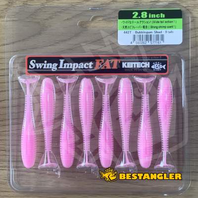 Keitech FAT Swing Impact 2.8" Bubblegum Shad - #442