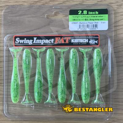 Keitech FAT Swing Impact 2.8" Chartreuse Pepper Shad - CT#30