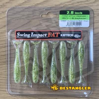 Keitech FAT Swing Impact 2.8" Chartreuse Ice Shad - CT#28