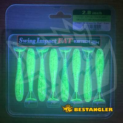 Keitech FAT Swing Impact 2.8" Chartreuse Ice Shad - CT#28 - UV