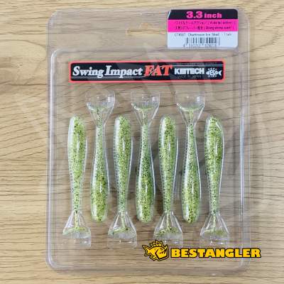Keitech FAT Swing Impact 3.3" Chartreuse Ice Shad - CT#28