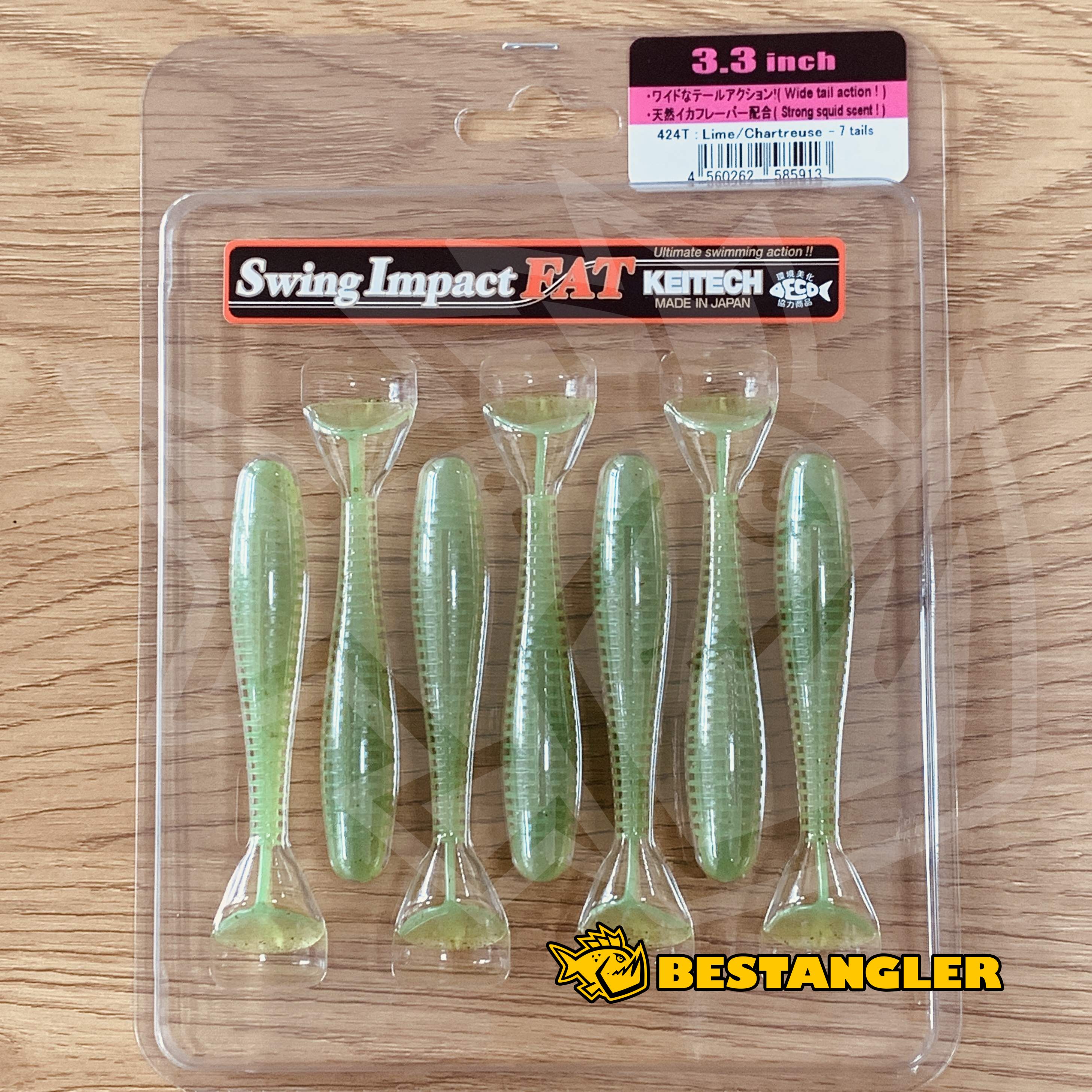 Keitech FAT Swing Impact 3.3 Lime / Chartreuse