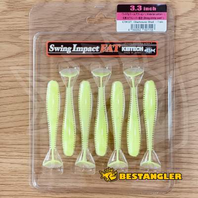 Keitech FAT Swing Impact 3.3" Chartreuse Shad - CT#13