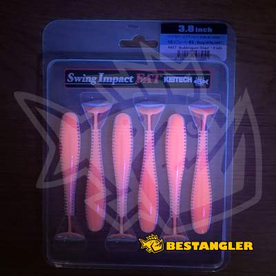 Keitech FAT Swing Impact 3.8" Bubblegum Shad - #442 - UV