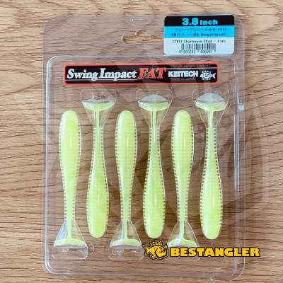 Keitech FAT Swing Impact 3.8" Chartreuse Shad - CT#13