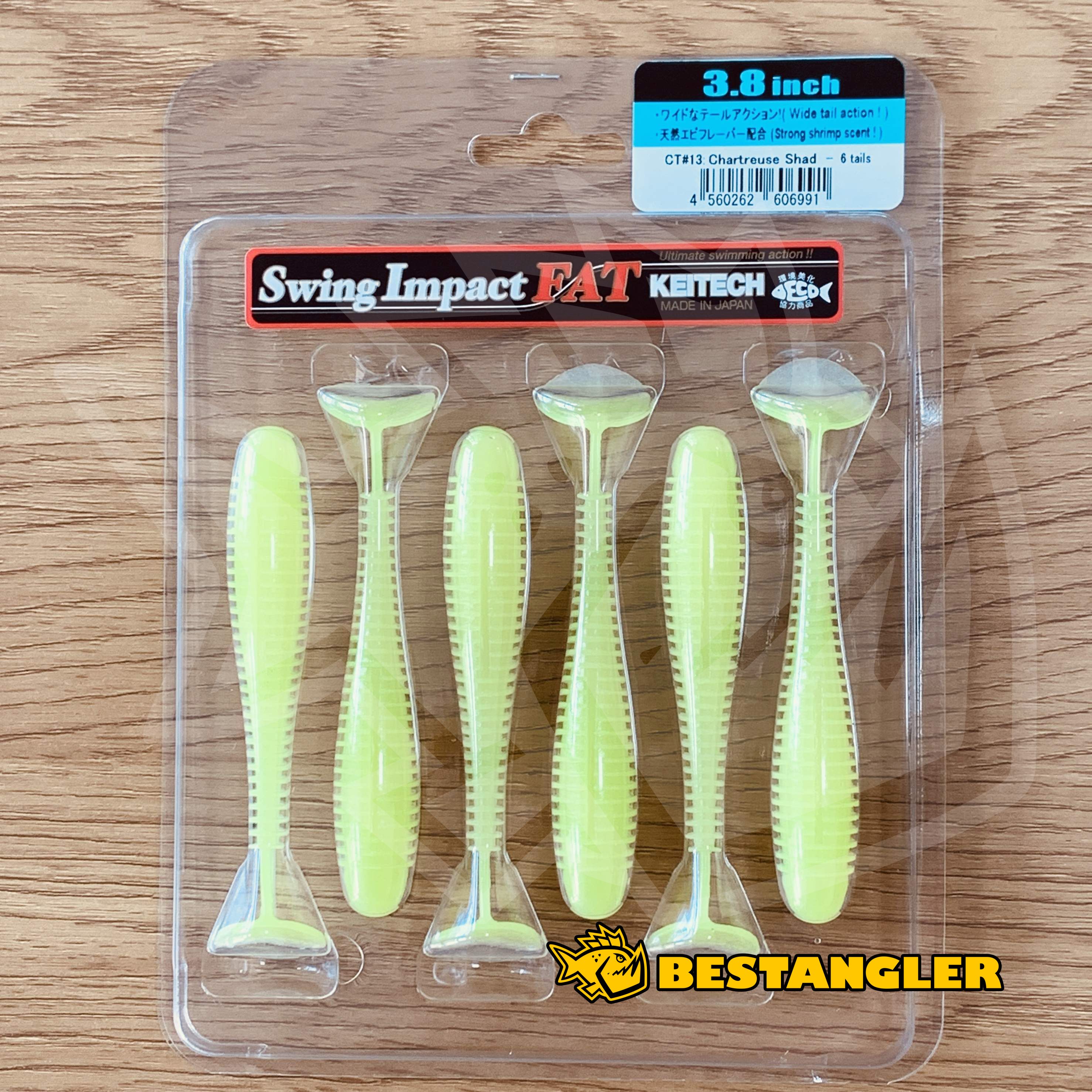 Keitech FAT Swing Impact 3.8 Chartreuse Shad