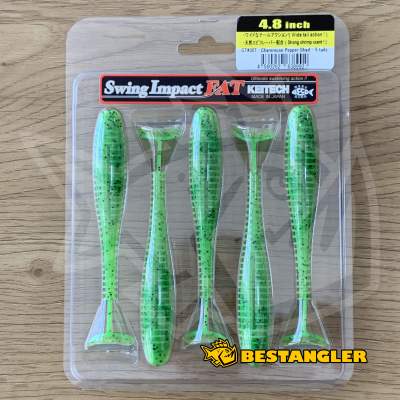 Keitech FAT Swing Impact 4.8" Chartreuse Pepper Shad - CT#30