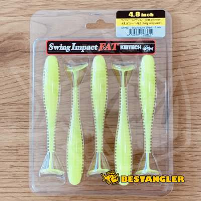 Keitech FAT Swing Impact 4.8" Chartreuse Shad - CT#13