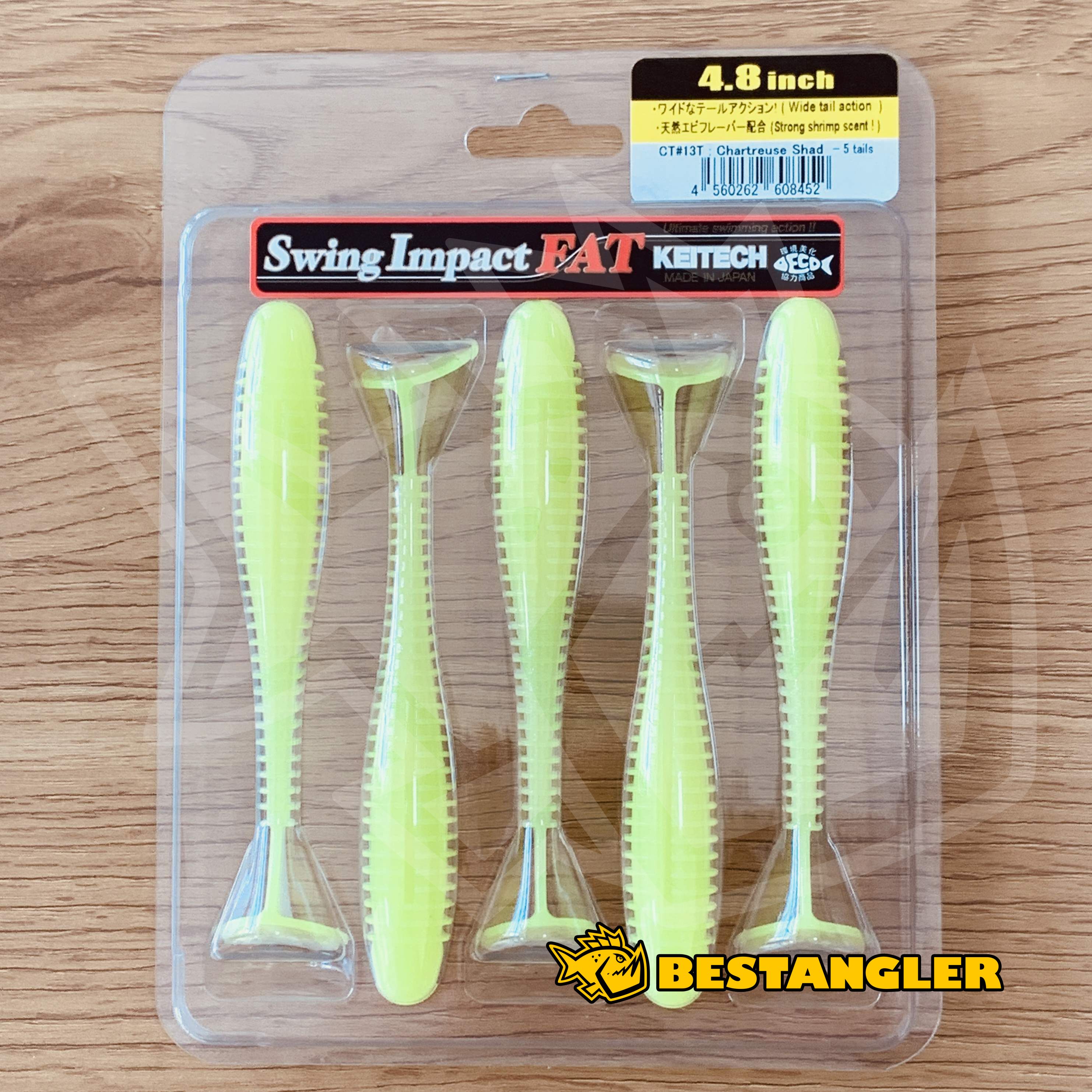 Keitech FAT Swing Impact 4.8 Chartreuse Shad