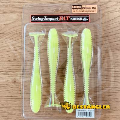 Keitech FAT Swing Impact 5.8" Chartreuse Shad - CT#13