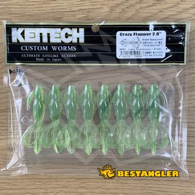 Keitech Crazy Flapper 2.8" Lime / Chartreuse - #424