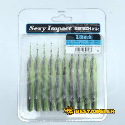 Keitech Sexy Impact 3.8" Purple Chartreuse - BA#03
