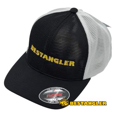 BESTANGLER Flexfit black and white full mesh cap