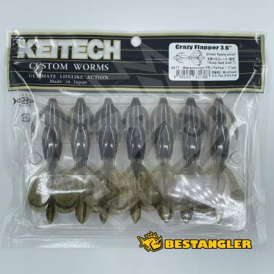 Keitech Crazy Flapper 3.6" Watermelon PP. / Yellow - #447