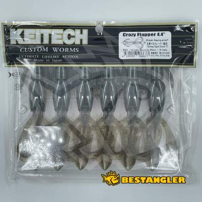 Keitech Crazy Flapper 4.4" Green Weenie Blue - #403