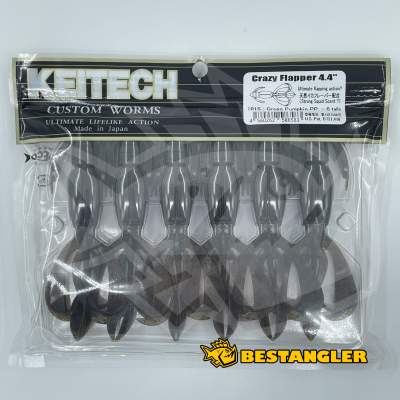 Keitech Crazy Flapper 4.4" Green Pumpkin PP. - #101