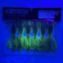 Keitech Crazy Flapper 4.4" Green Pumpkin Chartreuse - #401 - UV