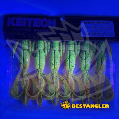 Keitech Crazy Flapper 4.4" Motoroil / Orange - CT#15 - UV