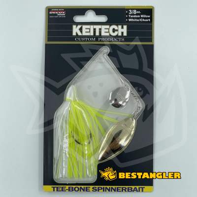 Keitech Tee-Bone Spinnerbait TW 3/8 oz 10.5 g White / Chart - TSTW38509