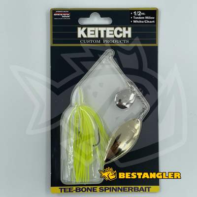 Keitech Tee-Bone Spinnerbait TW 1/2 oz 14 g White / Chart - TSTW12509