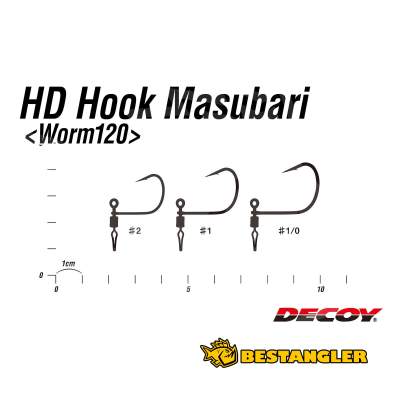DECOY Worm 120 HD Hook Masubari #2 - 818336