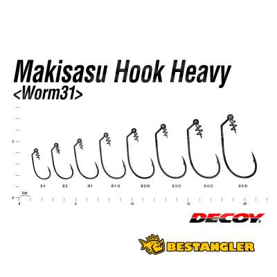 DECOY Worm 31 Makisasu Hook Hyper #1/0 - 834534